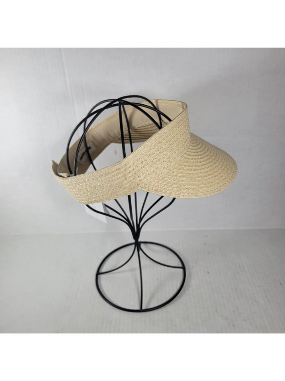 J.Crew Packable Straw Visor Hook & Eye Closure Summer Resort Tennis Golf Hat OS - Picture 2 of 6